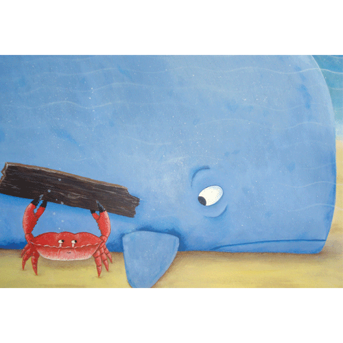 Crab helping whale